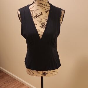 Banana Republic Black Fitted Sleeveless Tank